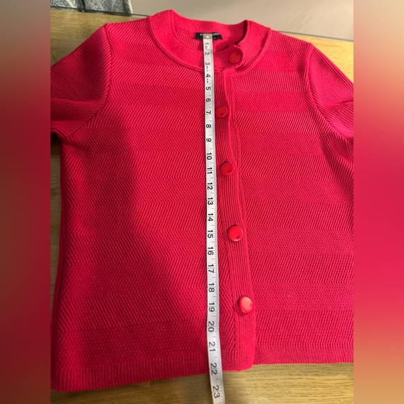 Saint James Pink Button Front Wool Blend Cardigan Nautical Sz 8 - Picture 13 of 14